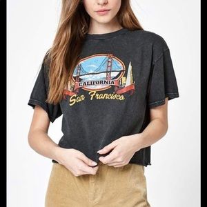 J Galt cropped San Fran shirt